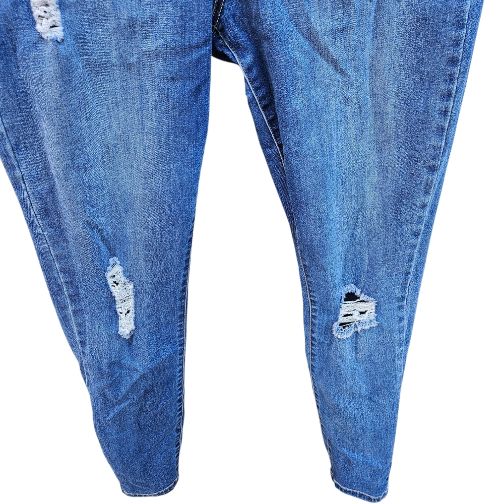 Guess Blue Ripped Skinny Jeans Women Size 31 - Picture 10 of 16